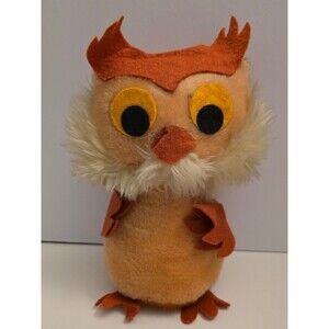 Walt Disney Plush Witty Owl 1956 Stuffed Animal 11 Inches Rare Vintage